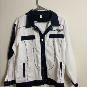 Women's White and Black Jacket